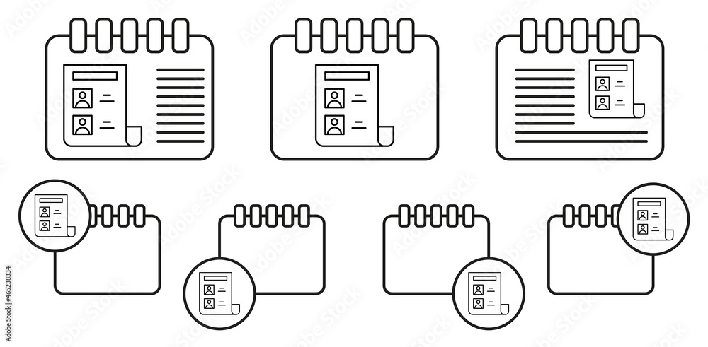 Newspaper, magazines vector icon in calender set illustration for ui and ux, website or mobile application