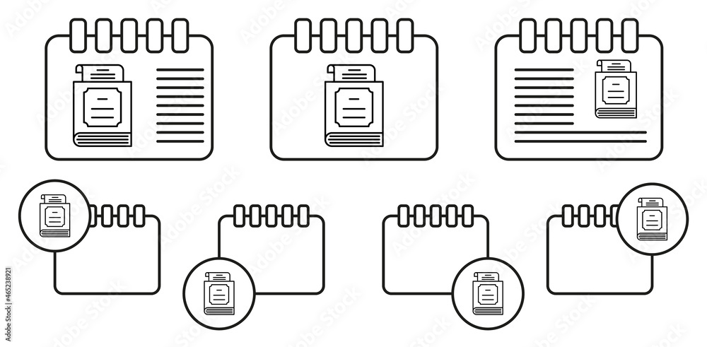 Law book, paper vector icon in calender set illustration for ui and ux, website or mobile application Law book, paper vector icon in calender set illustration for ui and ux, website or mobile application