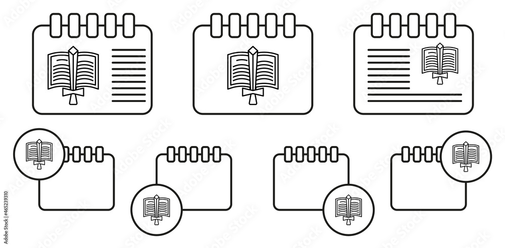 Law book, justice vector icon in calender set illustration for ui and ux, website or mobile application Law book, justice vector icon in calender set illustration for ui and ux, website or mobile application