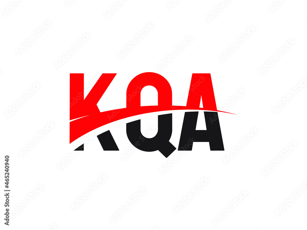 KQA Letter Initial Logo Design Vector Illustration