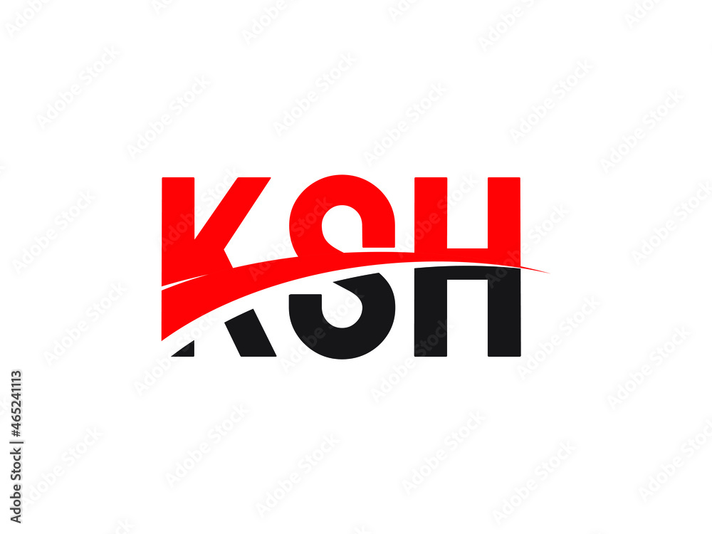KSH Letter Initial Logo Design Vector Illustration