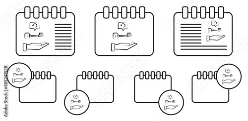 Psychometric vector icon in calender set illustration for ui and ux, website or mobile application