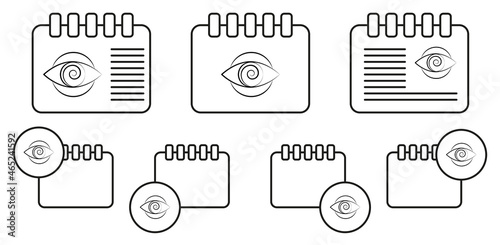 Hypnosis vector icon in calender set illustration for ui and ux, website or mobile application