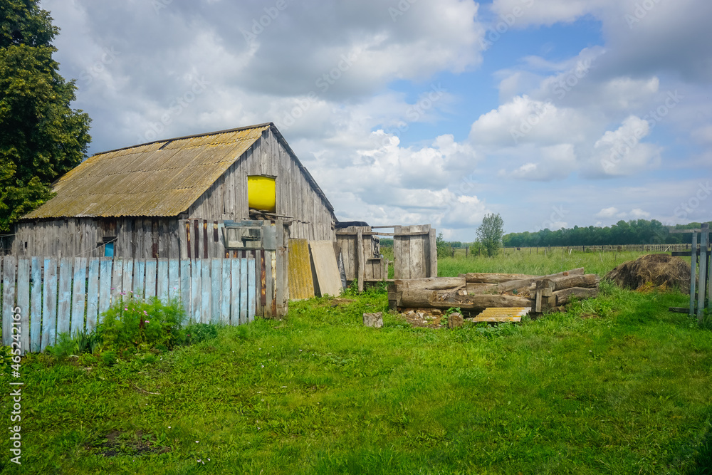Simple rural architecture in the outback of Russia Simple rural architecture in the outback of Russia