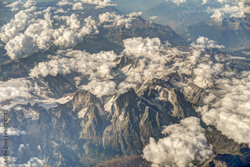 Italian alps from above, HDR Image