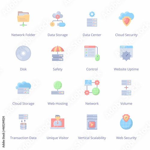 Big Data Flat Icons - Vectors