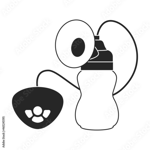 Breast pump vector icon.Black vector icon isolated on white background breast pump.