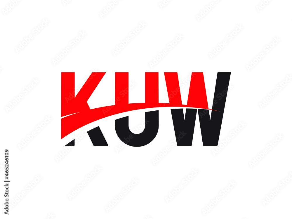 KUW Letter Initial Logo Design Vector Illustration