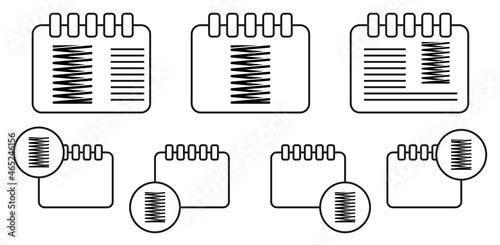 Metal spring vector icon in calender set illustration for ui and ux, website or mobile application