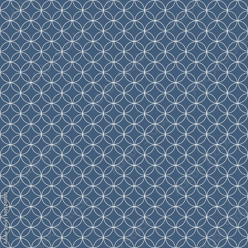 White and Blue circle pattern line, seamless background. The seamless geometric pattern of circles. Wrapping paper.
