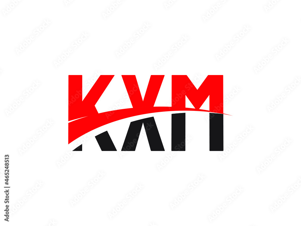KXM Letter Initial Logo Design Vector Illustration