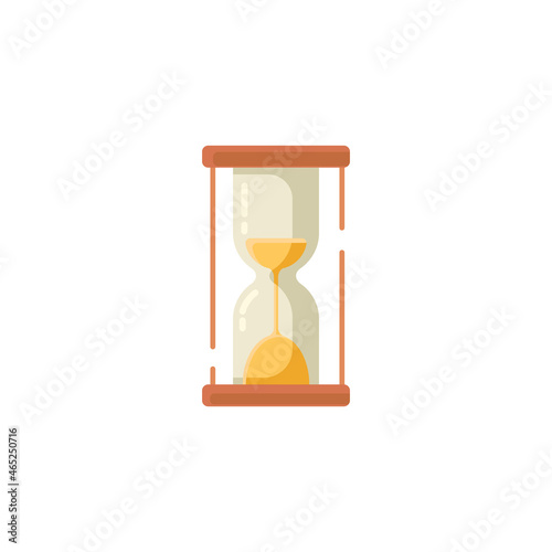 hourglass isolated illustration on white background. sandglass clipart. sandglass flat icon.