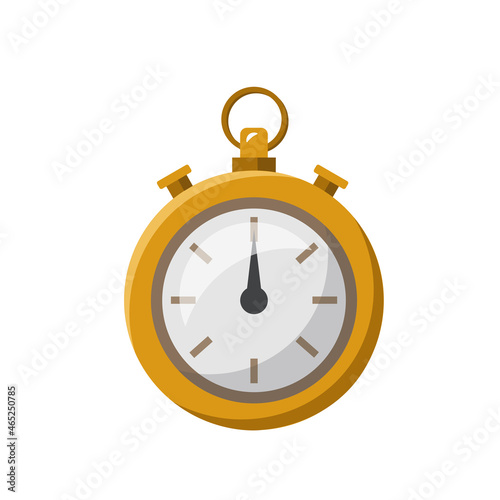 timer isolated illustration on white background. stopwatch clipart. stopwatch flat icon.