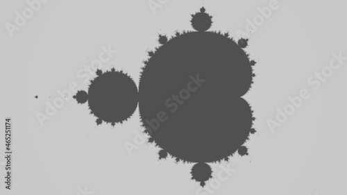 Mandelbrot set fractals pattern isolated on white background photo