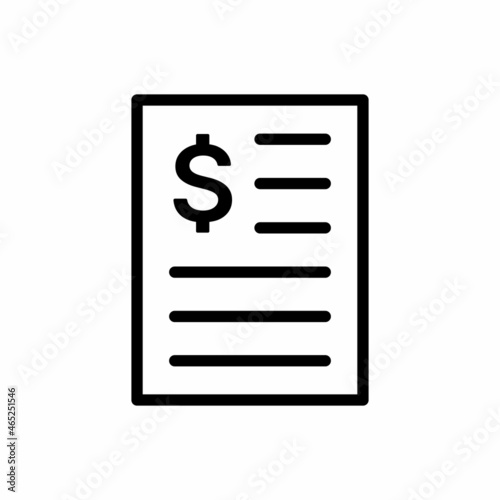 Financial billing statement or expense invoice report icon vector © Hamz2001