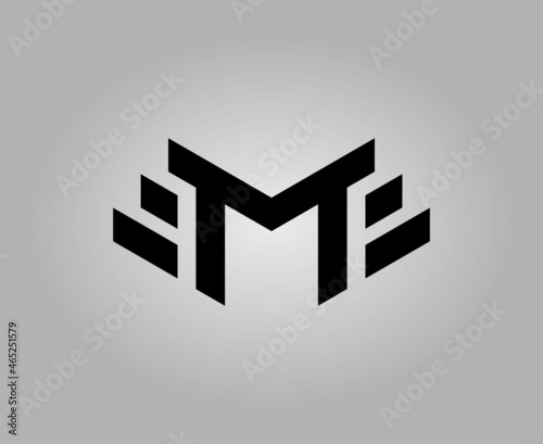 Initial Letter M wings Logo Design Vector Template