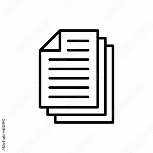 File document stack icon vector
