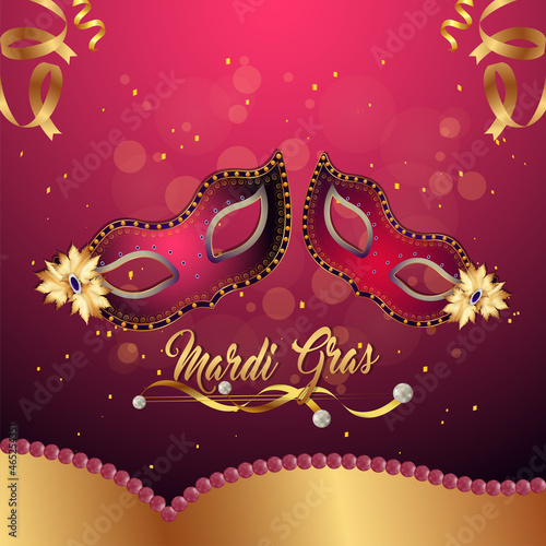 Carnival or mardi gras party banner