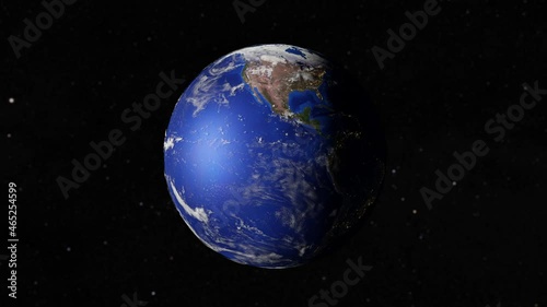 Earth Rotating with Clouds for 45 Seconds in 4K