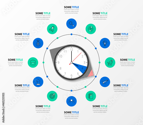 Infographic design template. Creative concept with 12 steps