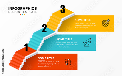 Slika na platnu Infographic design template. Creative concept with 3 steps