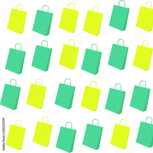 Seamless pattern from multicolored paper bags