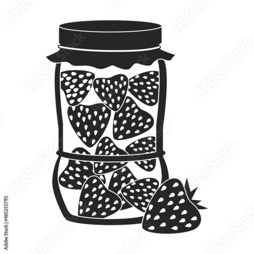 Pickled vegetables vector black icon. Vector illustration can strawberry of on white background. Isolated black illustration icon of pickled vegetables.