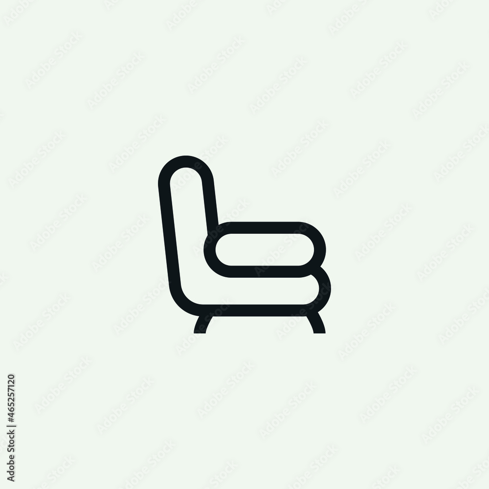 Armchair Seat Furniture icon vector Armchair Seat Furniture icon vector