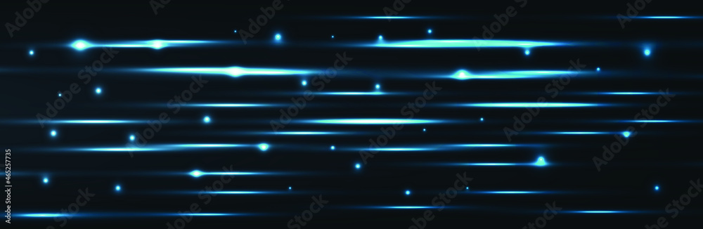 Obraz premium Abstract background with blue stripes with gold stroke and glow effect