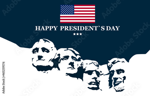 Photo Banner Happy Presidents day in United States