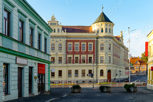 Domazlice (Taus) Tschechien, Altstadtszene Schule