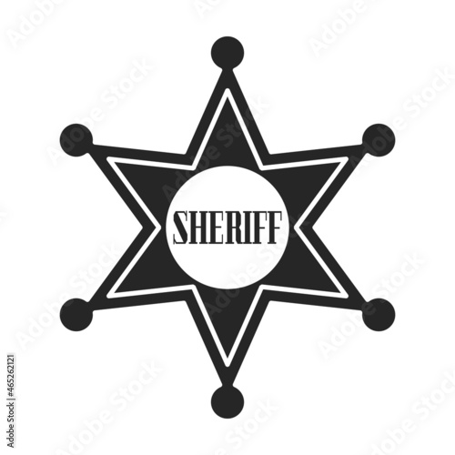 Star sheriff vector icon.Black vector icon isolated on white background star sheriff.