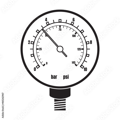 Barometer vector icon.Black vector icon isolated on white background barometer .