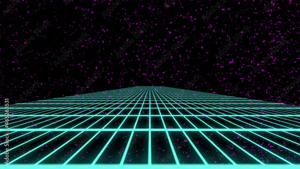 Abstract 3d perspective grid motion graphic.