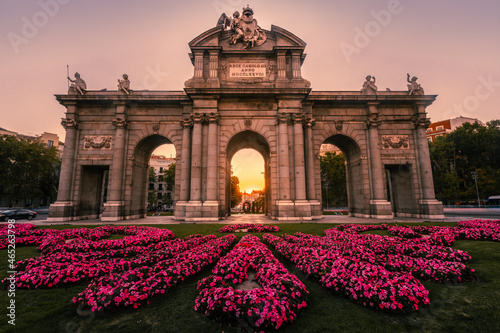 "Puerta de Alcala"-Alcala Gate in the center of Madrid, Spain..