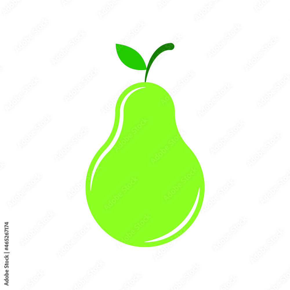Pear shape icon. Vegetable symbol. Fruit silhouette. Food logo. Vector illustration image. Isolated on white background. Pear shape icon. Vegetable symbol. Fruit silhouette. Food logo. Vector illustration image. Isolated on white background.