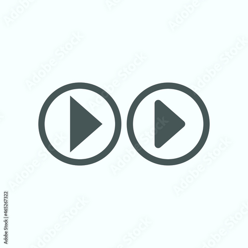 Free Download Play button icon in trendy flat style isolated on grey background. Play symbol for your web site design, logo, app, UI. Vector illustration - GFXLoad