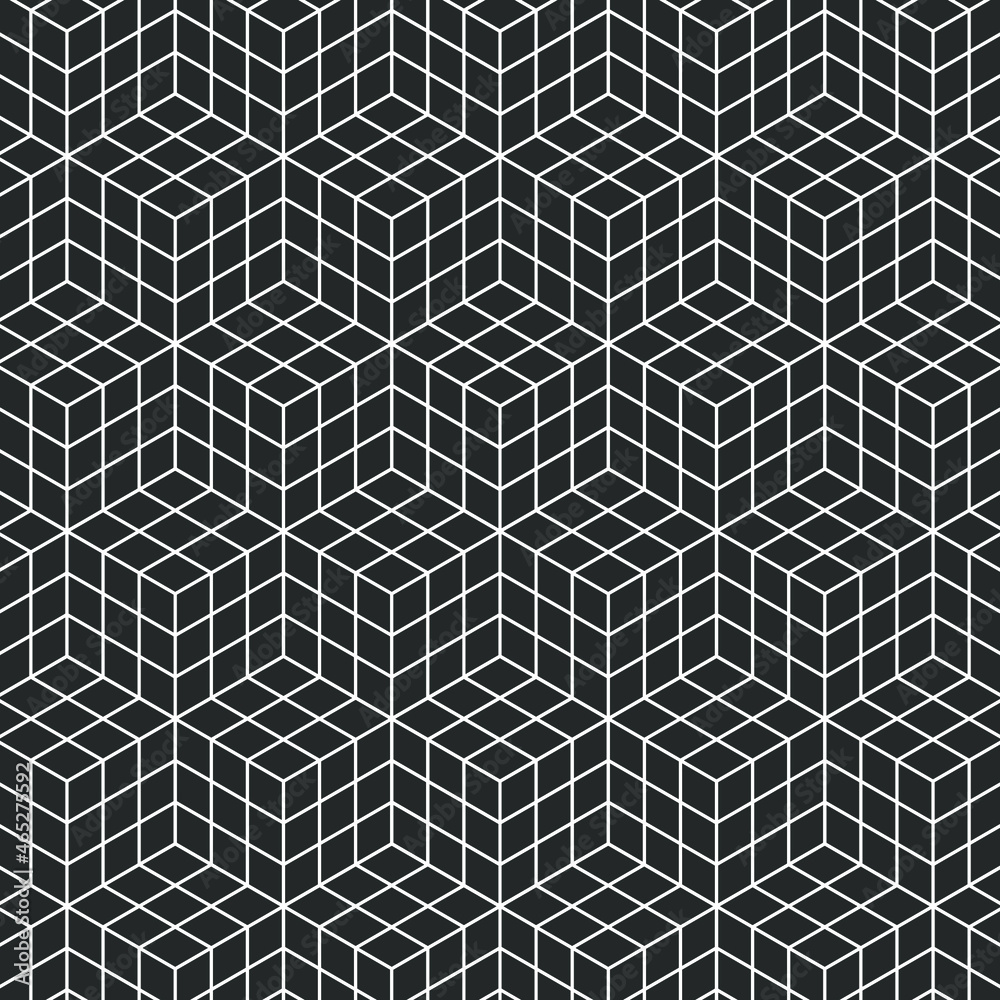 Cube seamless background. Vector illustration.