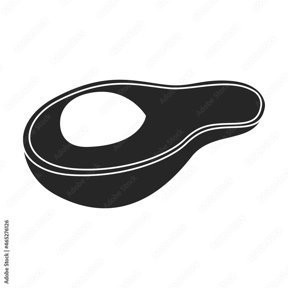 Half avocado vector icon.Black vector icon isolated on white background half avocado. Half avocado vector icon.Black vector icon isolated on white background half avocado.