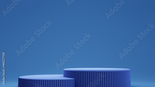 3D render illustration  blue products  blue background can be used background for cosmetic or any product things banner design
