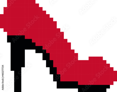 heel pixel art vector illustration.