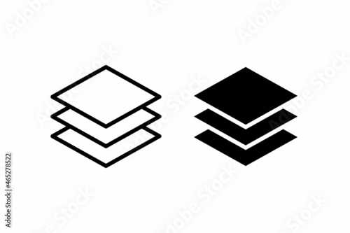 Layers icon vector for apps and websites isolated on white background