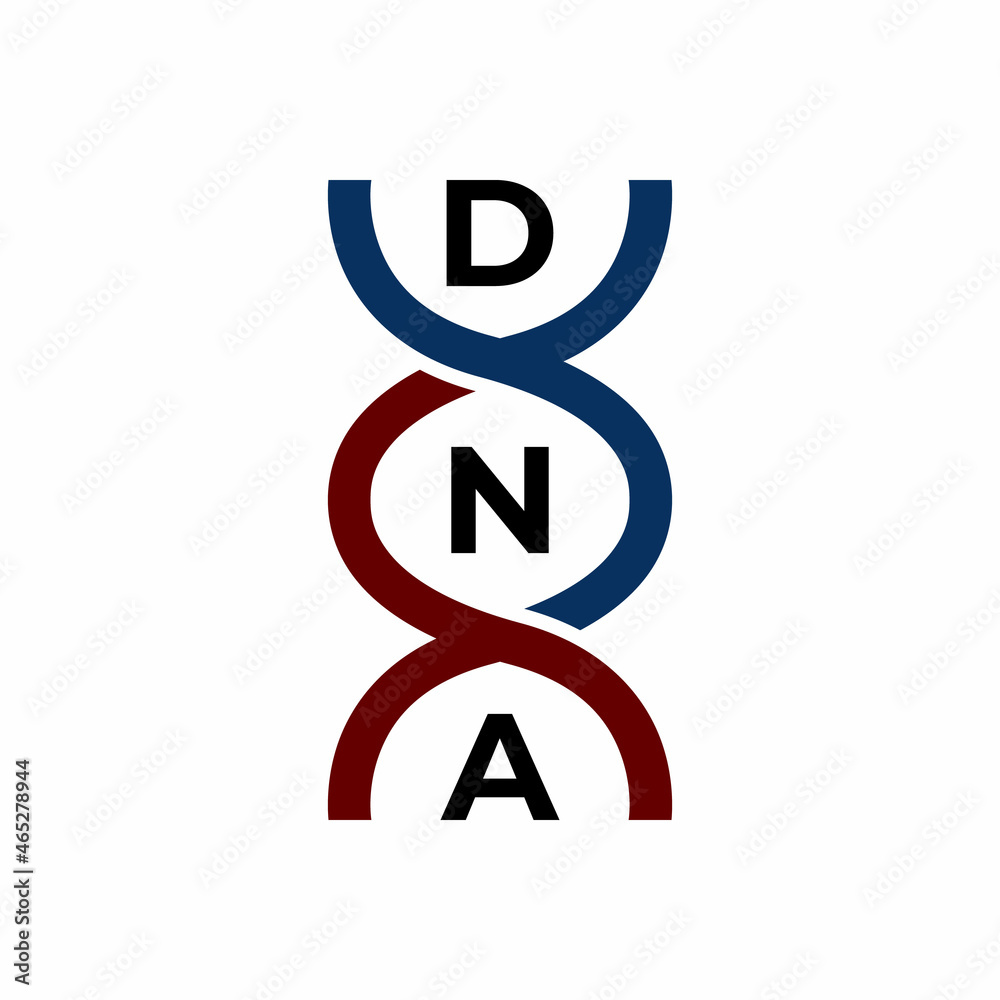 DNA Symbol Wordmark Typography Logo Design Vector DNA Symbol Wordmark Typography Logo Design Vector
