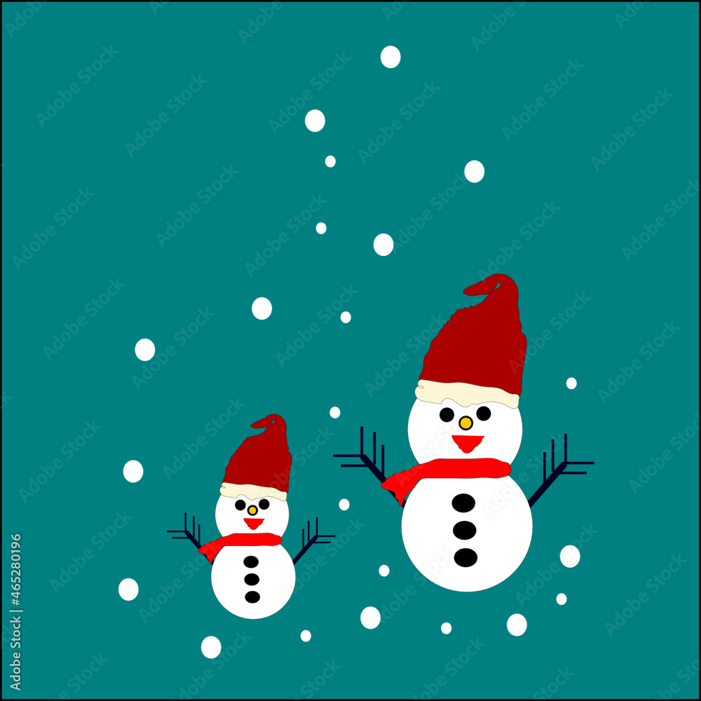christmas card with snowman design christmas card with snowman design