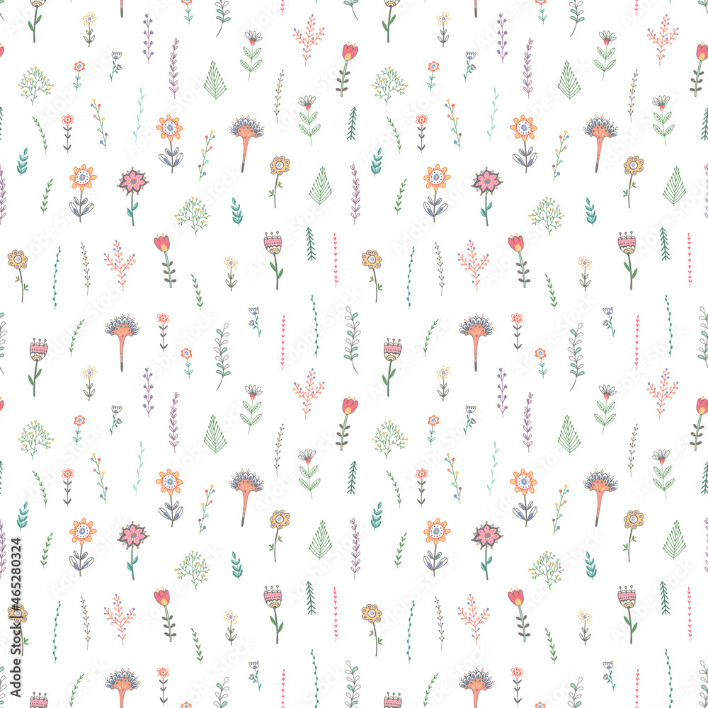 floral ornament vector seamless pattern