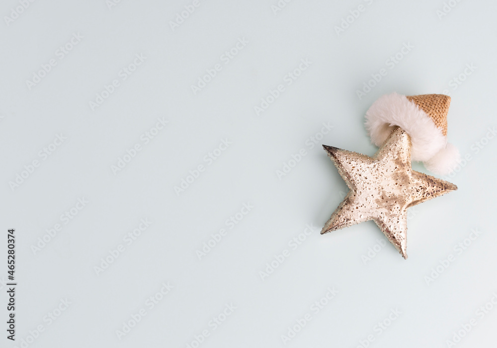Christmas decor background. Flat lay, top view. Christmas decor background. Flat lay, top view.