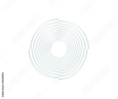 Abstract Lines in Circle Form  Design element  Geometric shape  Striped border frame for image  Technology round Logo  Spiral Vector Illustration