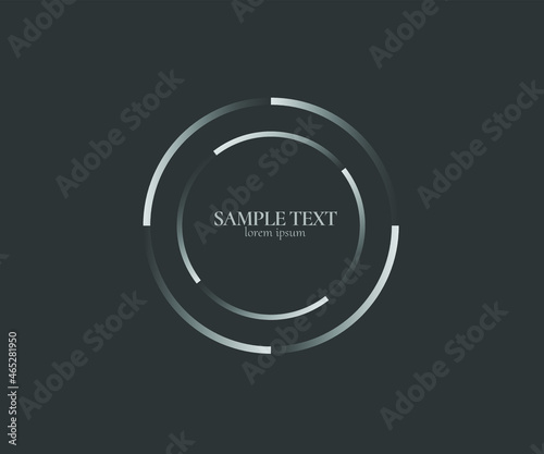 Abstract Lines in Circle Form, Design element, Geometric shape, Striped border frame for image, Technology round Logo, Spiral Vector Illustration