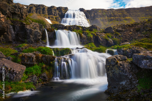 Dynjandi waterfall on the Westfjords peninsula in Iceland