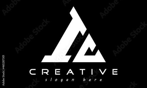 rectangle IC geometric monogram letters logo design vector, business logo, icon shape logo, rectangle squire polygon letters modern unique minimalist creative logo design, vector template